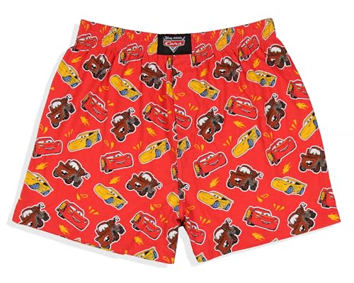 INTIMO Disney Herren Cars Lightning McQueen Mater und Cruz Ramirez Boxershorts Unterwäsche, Rot/Ausflug, einfarbig (Getaway Solids), Medium von INTIMO