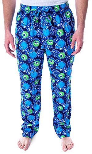 Disney Men's Monsters Inc. Monsters University Mike Wazowski and Sulley Loungewear Sleep Pajama Pants (X-Large) Blue von INTIMO