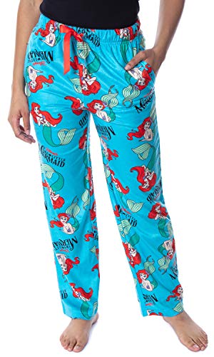 Disney Women's Little Mermaid Ariel Fleecy Soft Loungewear Sleep Pajama Pants (Large) Sea Blue von INTIMO