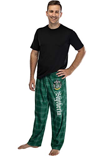 Harry Potter Adult Mens' Slytherin House Crest Plaid Pajama Pants (Large) von INTIMO