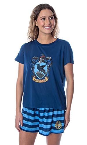 Harry Potter Damen Hogwarts Castle Shirt und Shorts Nachtw sche Pyjama Set - alle 4 H user erh ltlich, Ravenclaw, S von INTIMO