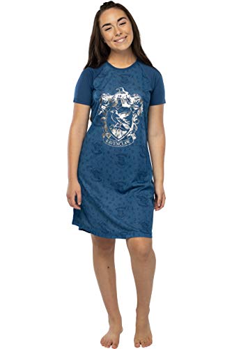 Harry Potter Juniors' Foliendruck Hogwart Houses Raglan Nachthemd - Slytherin, Gryffindor, Hufflepuff, Ravenclaw, Ravenclaw, Medium von INTIMO