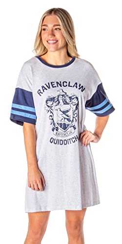 Harry Potter Women's Hogwarts All Houses Quidditch Nightgown Pajama Shirt Dress (Ravenclaw, Large) von INTIMO