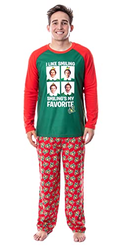 INTIMO Elf The Movie Mens' Buddy I Like Smiling, Smiling's My Favorite Pajama Set (Medium) von INTIMO