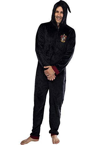 INTIMO Harry Potter Adult Men's Gryffindor Hooded One-Piece Pajama Union Suit (L/XL) von INTIMO