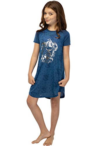 INTIMO Harry Potter Girls' Foil Print Hogwarts Houses Short Sleeve Raglan Nightgown - Ravenclaw (16) von INTIMO