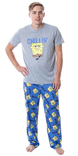 INTIMO Herren Nickelodeon Spongebob Schwammkopf Pyjama-Sets, Mehrfarbig, Large von INTIMO
