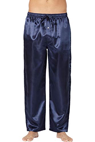 INTIMO Herren Schlafhose Classic Satin - blau - Large von INTIMO