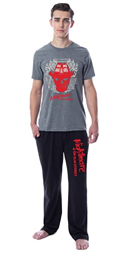 INTIMO Nightmare On Elm Street Herren Freddy Krueger Fire Film Sleep Pyjama Set, Mehrfarbig, XX-Large von INTIMO