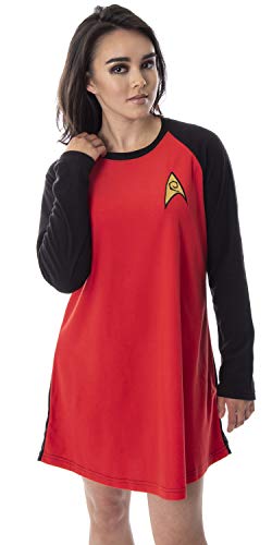 INTIMO Star Trek Originalserie Damen Junioren Kostüm Raglan Schlafhemd Nachthemd Pyjama Top (Uhura, 2XL) von INTIMO