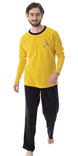 INTIMO Star Trek Originalserie Herren Captain Kirk Uniform Kostüm Nachtwäsche Pyjama Set (Mittel) von INTIMO