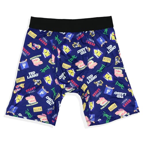 INTIMO Ted Lasso Boxershorts Herren Allover Print AFC Richmond Tight Fit Erwachsene Unterwäsche, Mehrfarbig, XX-Large von INTIMO