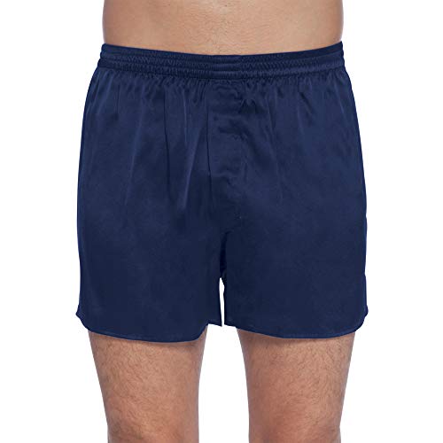 Intimo Mens Classic Silk Boxers, Dark Navy, XX-Large von INTIMO