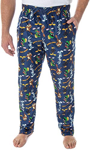Looney Tunes Men's Daffy Duck Bugs Bunny Taz Marvin Martian Allover Toss Print Lounge Sleep Pajama Pants (Large) von INTIMO
