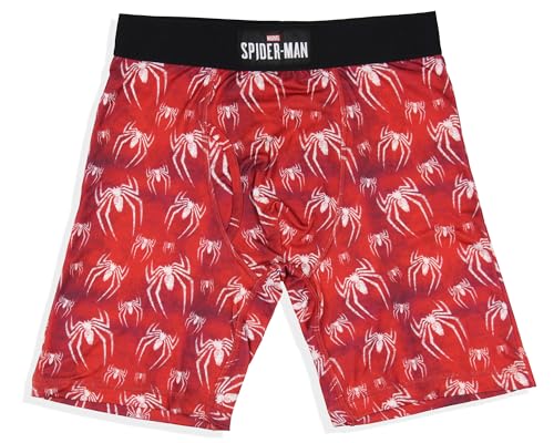 Marvel Comics Herren-Boxershorts mit Spider-Man-Logo, ohne Etikett, Unterwäsche für Erwachsene, Rot/Ausflug, einfarbig (Getaway Solids), XX-Large von INTIMO