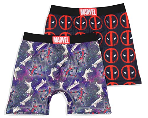 Marvel Mens' 2 Pack Deadpool Cat Symbol Underwear Briefs Boxershorts (XXX-Large) Black von INTIMO