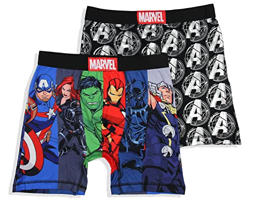 Marvel Mens' 2 Pack The Avengers Comic Underwear Briefs Boxershorts (Medium) Black von INTIMO