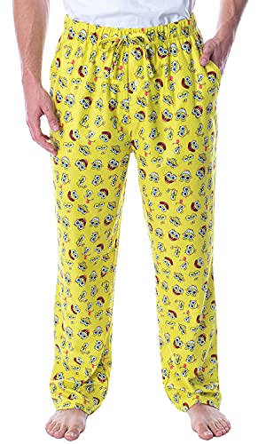 Nickelodeon SpongeBob Schwammkopf für Herren, mit Gesichtsausdrücken, Loungewear, Pyjamahose, gelb, 5X-Large von INTIMO