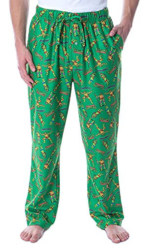 Nickelodeon Men's Teenage Mutant Ninja Turtles TMNT Allover Loungewear Sleep Bottoms Pajama Pants (X-Large) Green von INTIMO