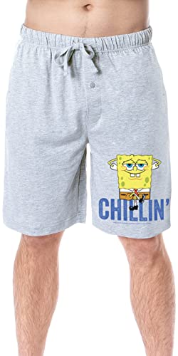 Nickelodeon Spongebob Squarepants Mens' Chillin' Sleep Pajama Shorts (Large) Grey von INTIMO