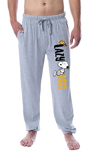 Peanuts Men's Snoopy and Woodstock Lazy Days Sleep Jogger Pajama Pants von INTIMO