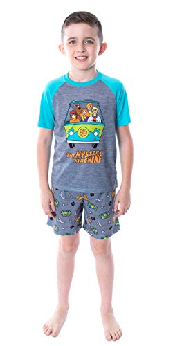Scooby Doo Boy's Pajamas Mystery Machine Short Sleeve Shirt And Shorts 2 PC PJs Sleepwear Pajama Set (SM, 6/7) von INTIMO