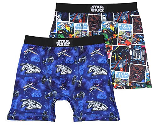 Star Wars Mens' 2 Pack Comic Millennium Falcon Underwear Briefs Boxershorts (Medium) von INTIMO