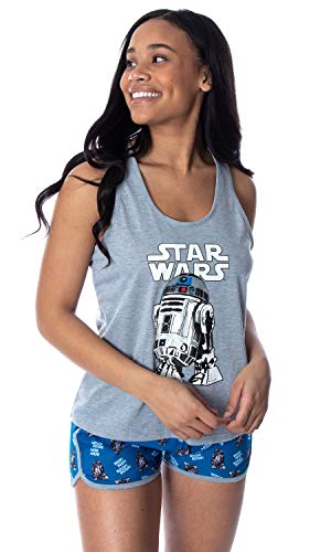 Star Wars Women's R2-D2 Beep Beep Boop Boop! Racerback Tank and Shorts Loungewear Pajama Set (2X-Large) von INTIMO