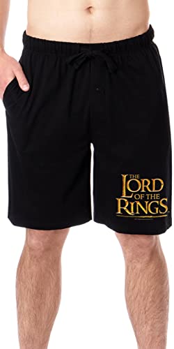 The Lord of The Rings Mens' Movie Film Title Logo Sleep Pajama Shorts (Large) Black von INTIMO