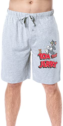 Tom and Jerry Mens' Classic Cartoon Character Logo Sleep Pajama Shorts (XXX-Large) Grey von INTIMO