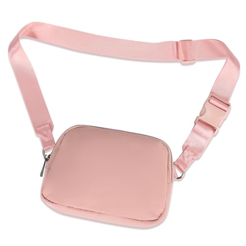 INTINI Gürteltasche für Damen, große Bauchtasche, modische Umhängetasche, Herren, Hüfttasche, Brusttasche, Reisen, Laufen, Wandern, Workout, Pink von INTINI