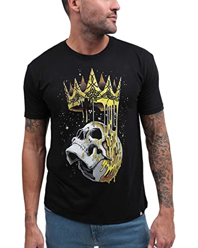 INTO THE AM Premium Graphic Tees Herren - Coole Shirts Design T-Shirts S - 4XL, Fallen King, L von INTO THE AM