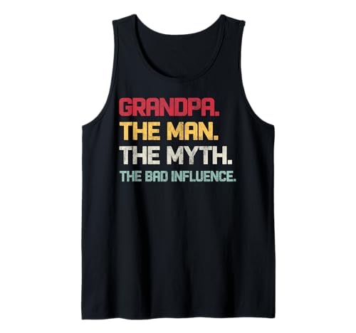 Vintage Opa The Man The Myth The Bad Influence Retro Tank Top von INTO THE AM