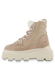 Damen Schnürboots MATILDA SHEARLING Leder und Lammfell von INUIKII