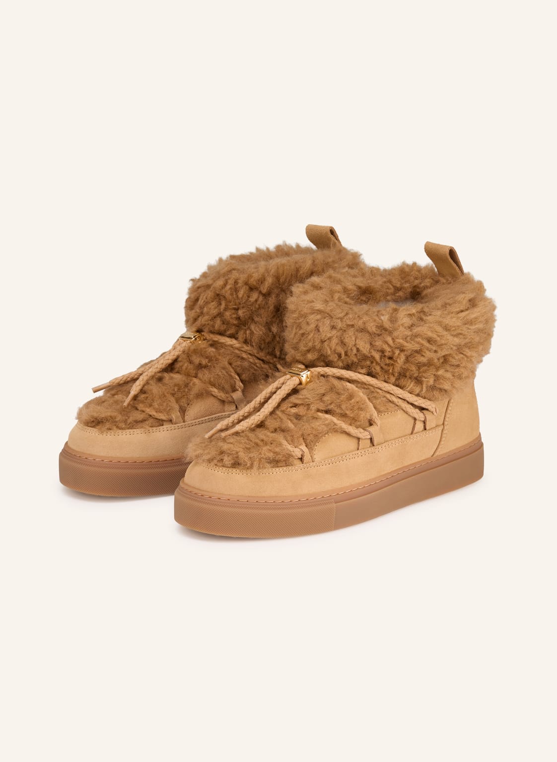 Inuikii Plateau-Boots Teddy Low Mit Kunstfell beige von INUIKII