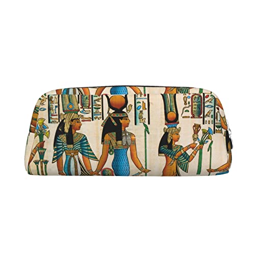Frauen im alten Ägypten vielseitige Leder-Reißverschlusstasche für Schule, Büro und Reisen, silber, Einheitsgröße, Taschen-Organizer von INVEES