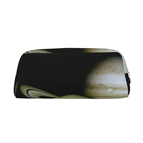 INVEES Planet Jupiter Federmäppchen aus Leder mit Reißverschluss und Schaumstoffpolsterung für Schule, Büro und Reisen, gold, Einheitsgröße, Taschen-Organizer von INVEES