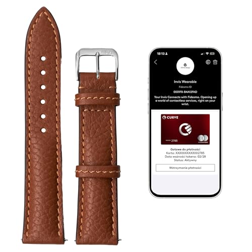 INVIS Smartstrap COLORADO Cognac 20 mm – Uhrenarmband mit NFC-Kontaktloszahlung | Büffelleder | Zertifiziert von Mastercard & Visa | Länge: 114/82 mm INVIS Smartstrap COLORADO Cognac 20 mm – Uhrenarmband mit NFC-Kontaktloszahlung | Büffelleder | Zertifiziert von Mastercard & Visa | Länge: 114/82 mm von INVIS