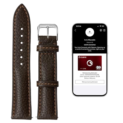 INVIS Smartstrap COLORADO Mokka 20 mm – Uhrenarmband mit NFC-Kontaktloszahlung | Büffelleder | Zertifiziert von Mastercard & Visa | Länge: 114/82 mm INVIS Smartstrap COLORADO Mokka 20 mm – Uhrenarmband mit NFC-Kontaktloszahlung | Büffelleder | Zertifiziert von Mastercard & Visa | Länge: 114/82 mm von INVIS