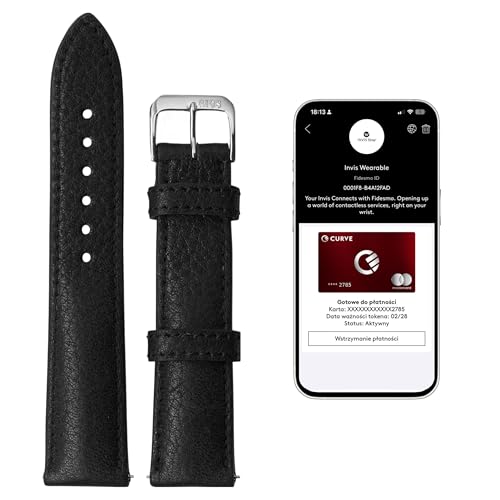 INVIS Smartstrap GARMISCH Schwarz 22 mm – Uhrenarmband mit NFC-Kontaktloszahlung | Bio-Rindsleder | Zertifiziert von Mastercard & Visa | Länge: 114/82 mm INVIS Smartstrap GARMISCH Schwarz 22 mm – Uhrenarmband mit NFC-Kontaktloszahlung | Bio-Rindsleder | Zertifiziert von Mastercard & Visa | Länge: 114/82 mm von INVIS