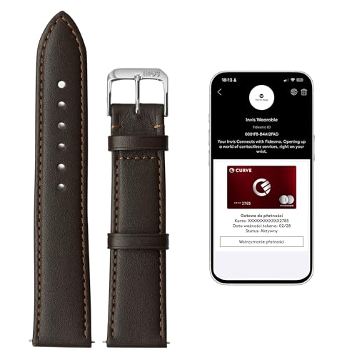 INVIS Smartstrap TOSCANA Mokka 20 mm – Uhrenarmband mit NFC-Kontaktloszahlung | Kalbsleder | Zertifiziert von Mastercard & Visa | Länge: 114/82 mm INVIS Smartstrap TOSCANA Mokka 20 mm – Uhrenarmband mit NFC-Kontaktloszahlung | Kalbsleder | Zertifiziert von Mastercard & Visa | Länge: 114/82 mm von INVIS