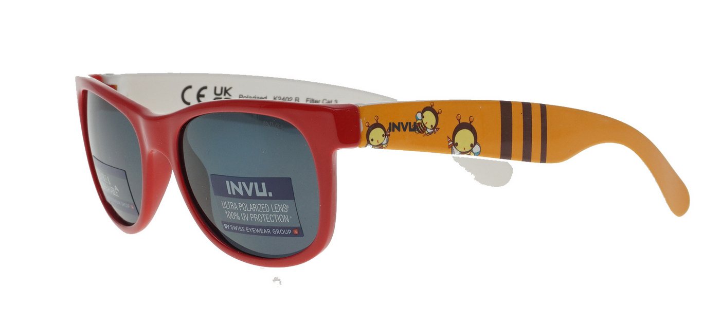 INVU Sonnenbrille INVU Kids Flexi 1-3 dk. rot/Bienen von INVU