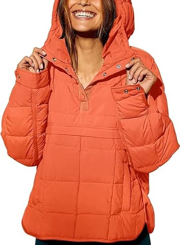 INXKED Fall Down Coats for Women Quilted Lightweight Puffer Jackets Dolman Sleeve Casual Loose Button Outwear (02,L) von INXKED