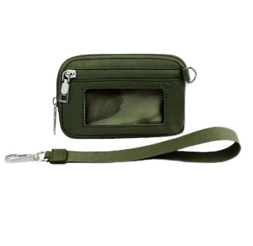 INXKED Multifunctional Fashion Wristlet Bag Zip Card Case with Clear ID Window Large Capacity Women's Wallet (04) von INXKED