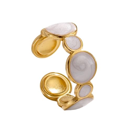 IOETSEUT Damen Schmuck Ring Damen Ring Elegant Verstellbar Fingerring Ästhetischer Eröffnungsring Exquisite Mode Party Schmuck von IOETSEUT