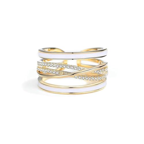 IOETSEUT Damen Schmuck Ring Damenmode Geometrisch Mehrschichtig Offene Ringe Schmuck Glänzender Kristall Kupfer Epoxidharz Weiblich Trendig Ehering Accessoires Geschenke IOETSEUT Damen Schmuck Ring Damenmode Geometrisch Mehrschichtig Offene Ringe Schmuck Glänzender Kristall Kupfer Epoxidharz Weiblich Trendig Ehering Accessoires Geschenke von IOETSEUT