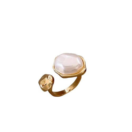 IOETSEUT Damen Schmuck Ring Imitation Barock Perle Design Geometrische Form Metall Offene Ringe 2024 Modeschmuck Hochzeit Party Luxus Accessoires für Frauen IOETSEUT Damen Schmuck Ring Imitation Barock Perle Design Geometrische Form Metall Offene Ringe 2024 Modeschmuck Hochzeit Party Luxus Accessoires für Frauen von IOETSEUT