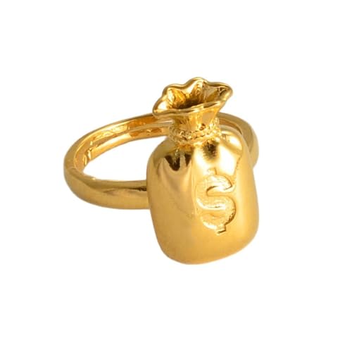 IOETSEUT Damen Schmuck Ring Münze Symbol Geldsack Ring für Frauen Mädchen Gold Farbe Münzen $ Schmuck Symbol des Reichtums IOETSEUT Damen Schmuck Ring Münze Symbol Geldsack Ring für Frauen Mädchen Gold Farbe Münzen $ Schmuck Symbol des Reichtums von IOETSEUT