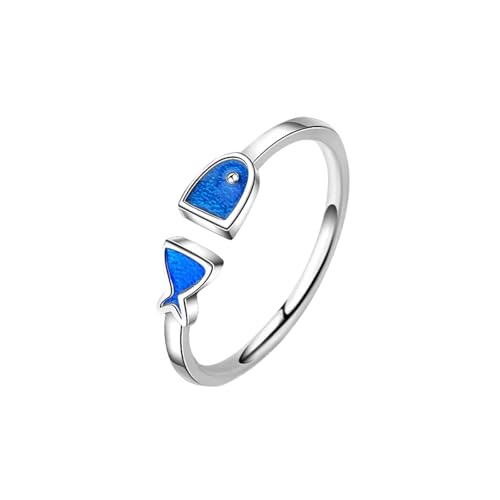 IOETSEUT Damen Schmuck Ring Neue Mode Niedliche Blaue Fisch Offene Ringe Für Frauen Weiß Kupfer Epoxid Winzig Finger Ring Kreatives Zubehör Größe Verstellbare Geschenke IOETSEUT Damen Schmuck Ring Neue Mode Niedliche Blaue Fisch Offene Ringe Für Frauen Weiß Kupfer Epoxid Winzig Finger Ring Kreatives Zubehör Größe Verstellbare Geschenke von IOETSEUT