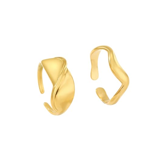 IOETSEUT Damen Schmuck Ring Ringe Einfach Modisch Vielseitig Geometrische Form Offen Zwei Stücke Ringe Für Frauen Schmuck Tägliche Pendlerkleidung IOETSEUT Damen Schmuck Ring Ringe Einfach Modisch Vielseitig Geometrische Form Offen Zwei Stücke Ringe Für Frauen Schmuck Tägliche Pendlerkleidung von IOETSEUT